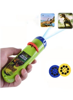Dinosaur Torch Projector - Educational Night Light Toy for Kids Aged 3-6, Featuring 24 Images for Bedtime Stories and Learning Fun! Perfect for Children's Rooms.
