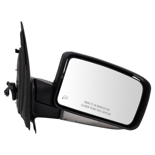 TRQ Passenger Side Power Heated Folding Mirror Smooth Black Compatible with 2005-2006 Ford Expedition 2003-2006 Lincoln Navigator FO1321570 - Image 1
