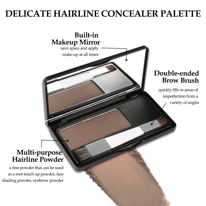 Boobeen Hair Shadow Powder Kit, Roots Touch-Up Powder Cover Hair Color, Temporary Concealer with Brush for Gray Root - Image 4