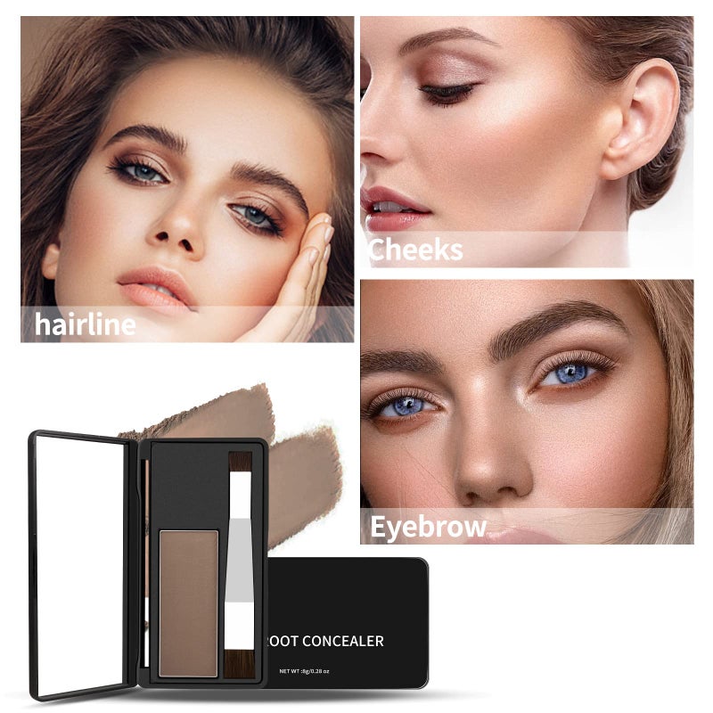 Boobeen Hair Shadow Powder Kit, Roots Touch-Up Powder Cover Hair Color, Temporary Concealer with Brush for Gray Root - Image 5