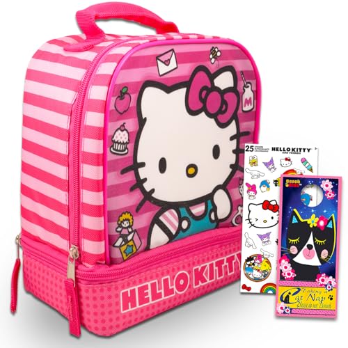 Fast Forward Hello Kitty Lunch Box Set - Bundle with Hello Kitty Lunch Box for Girls, Hello Kitty Stickers, More | Hello Kitty Lunch Bag - Image 1