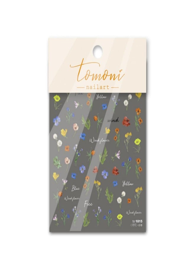 ROKHEVN Flower Nail Stickers 5D Embossed Colorful Flower Nail Art Stickers Self Adhesive Nail Decals Floral Summer Nail Art for Women Girl Manicure Supplies Nails Art Decorations - Image 5