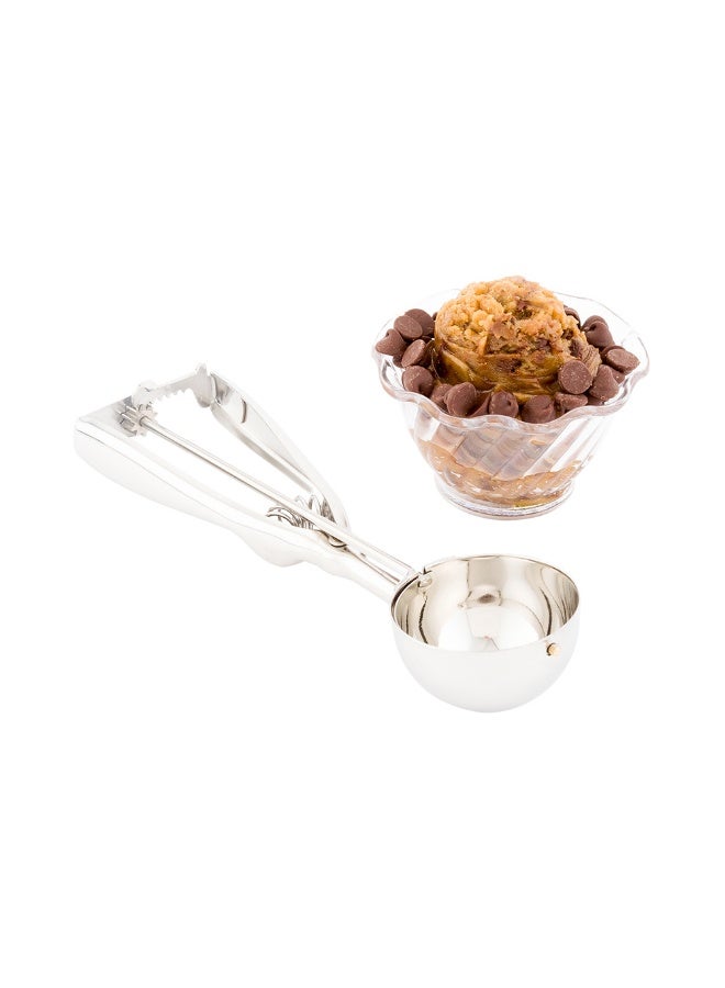 Restaurantware Met Lux 1.9 Ounce Gelato Scoop, 1 Ambidextrous Ice Cream Scoop - Built-In Blade, Dishwashable, Stainless Steel Cookie Dough Scoop, Comfortable Grip, For All Ingredients - Image 2
