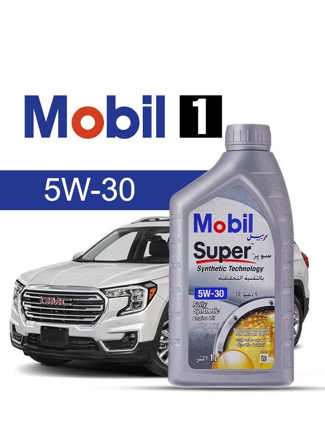 موبيل زيت محرك سيارة جي ام سي، تيران 2017 - 2010 - لزوجة 5w30 موبيل سوبر 6 لتر، مع فلتر زيت المحرك - 2011 2012 2013 2014 2015 2016 2017