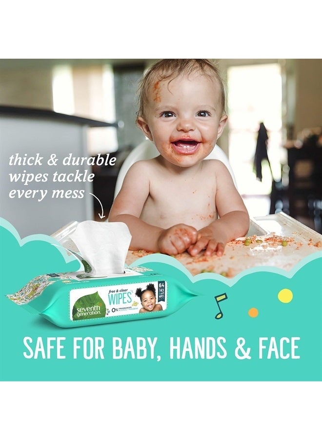Seventh Generation Baby Wipes, 768 count, Made for Sensitive Skin, Refill with Tape Seal, 64 Count (Pack of 12) - Image 5