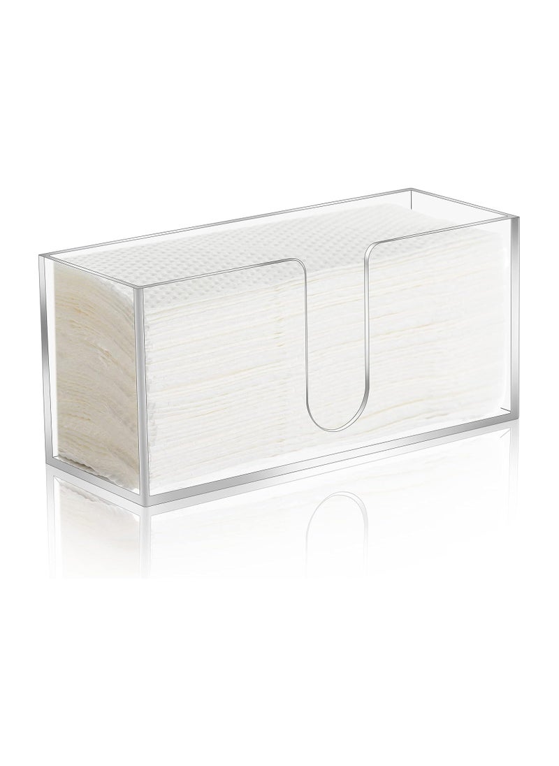 Generic - Acrylic Countertop Paper Towel Dispenser, Folded Paper Towel Dispenser Clear Trifold Napkin Holder, Suitable for Z-fold, C-fold, or MultiFold Trifold Paper Towels for Bathroom Toilet and Kitchen - Image 1