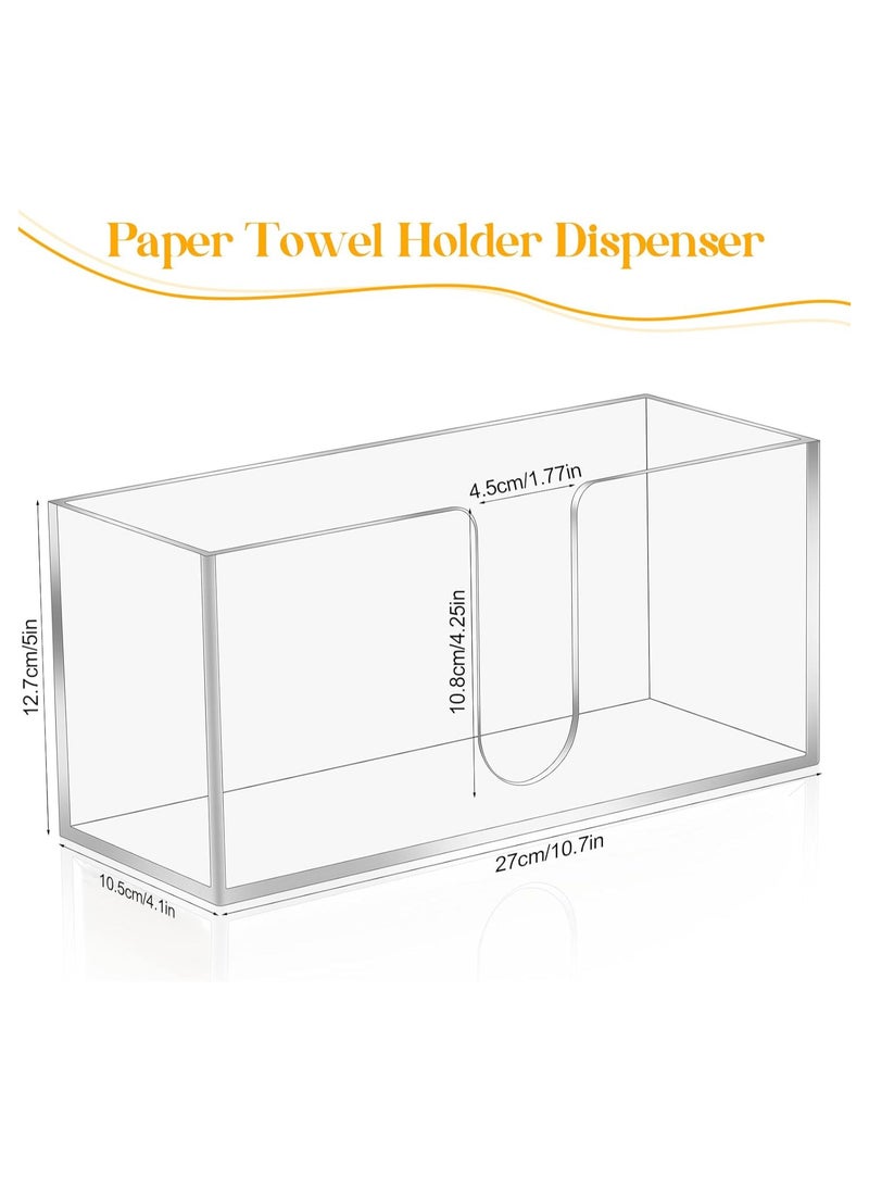 Generic - Acrylic Countertop Paper Towel Dispenser, Folded Paper Towel Dispenser Clear Trifold Napkin Holder, Suitable for Z-fold, C-fold, or MultiFold Trifold Paper Towels for Bathroom Toilet and Kitchen - Image 1
