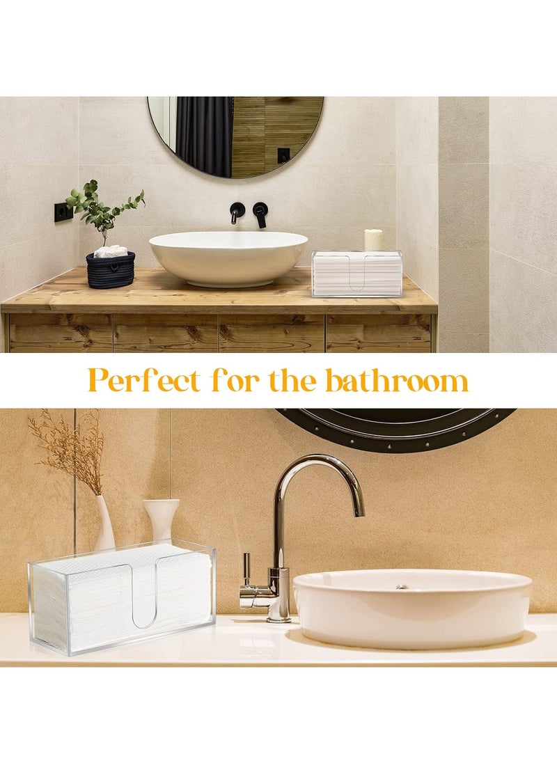 Generic - Acrylic Countertop Paper Towel Dispenser, Folded Paper Towel Dispenser Clear Trifold Napkin Holder, Suitable for Z-fold, C-fold, or MultiFold Trifold Paper Towels for Bathroom Toilet and Kitchen - Image 1