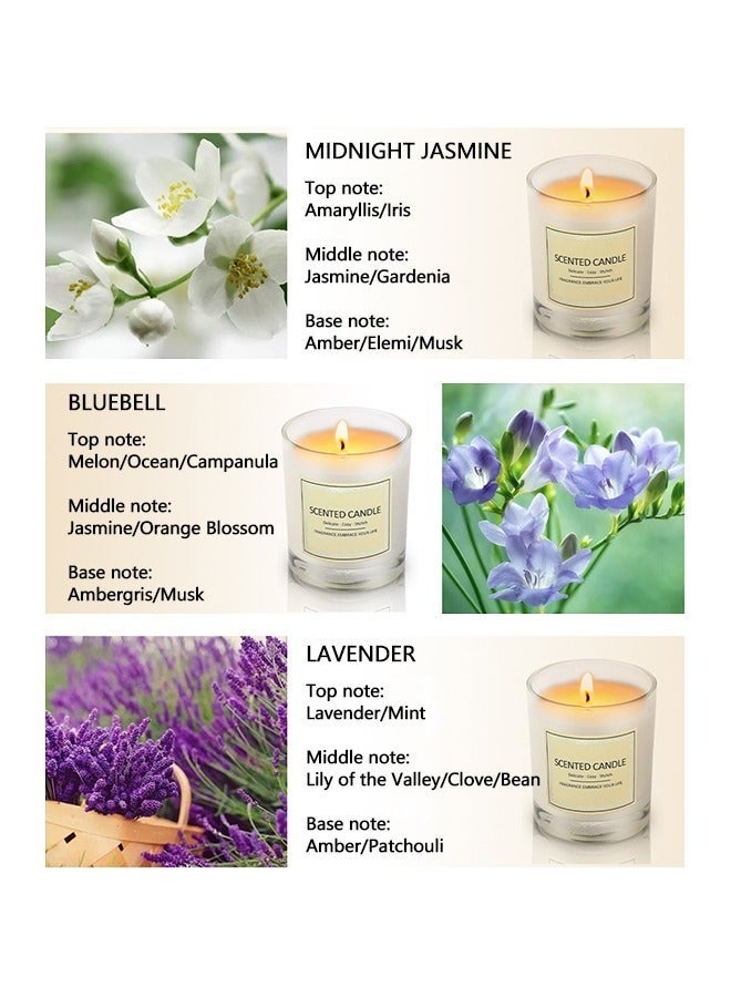 3-pack Scented Candles Gift Set for Women, 3 Pack Aromatherapy Candle for Home Scented, Natual Soy Candles Gifts for Anniversary, Birthday, Mother's Day, Bath, Spa, Meditation - Image 2