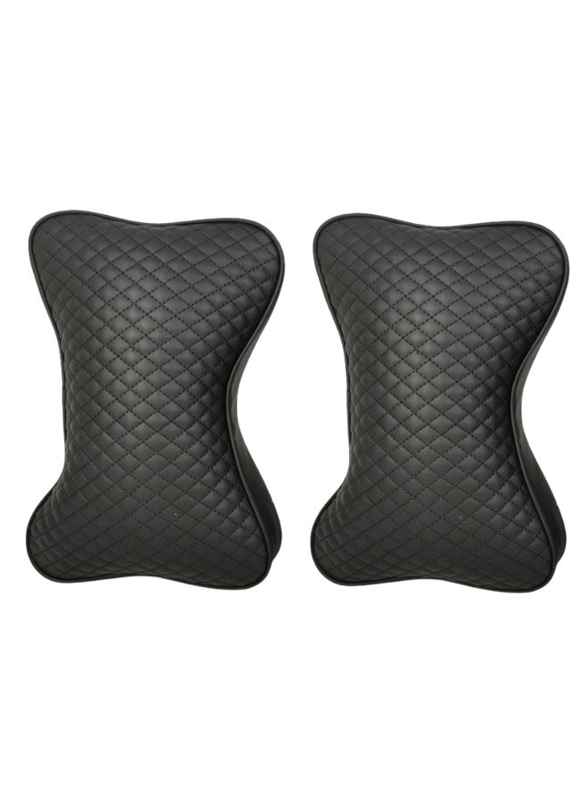 MOB 2PCS Car Neck Rest Pillows – Memory Foam Head Support Cushion, Soft PU Leather, Breathable, Ergonomic Design for Car, Office, Travel & Long Drive Comfort - Image 4