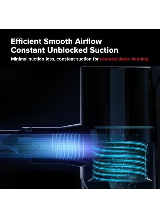 Airbot Supersonics Aura – Cordless Stick Vacuum Cleaner, 19.5kPa Suction Power, 45min Runtime, LED Display, 0.8L Dust Cup, 2200mAh Battery – Lightweight 1.2kg Design - Image 4