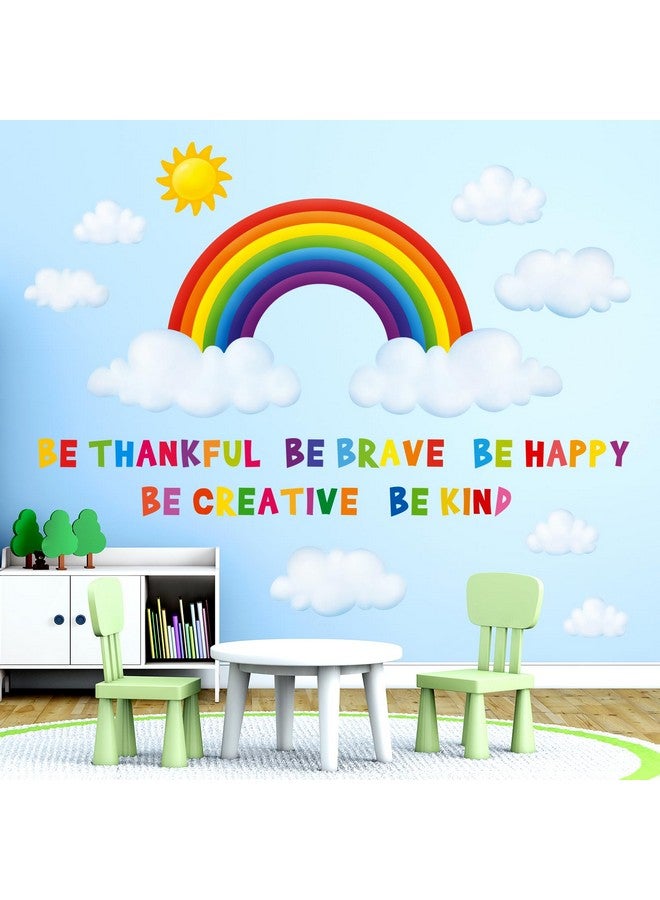 Decowall Sg1713 Rainbow And Clouds Kids Wall Stickers Wall Decals Peel And Stick Removable Wall Stickers For Kids Nursery Bedroom Living Room Décor - Image 2