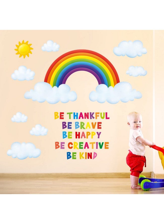 Decowall Sg1713 Rainbow And Clouds Kids Wall Stickers Wall Decals Peel And Stick Removable Wall Stickers For Kids Nursery Bedroom Living Room Décor - Image 3