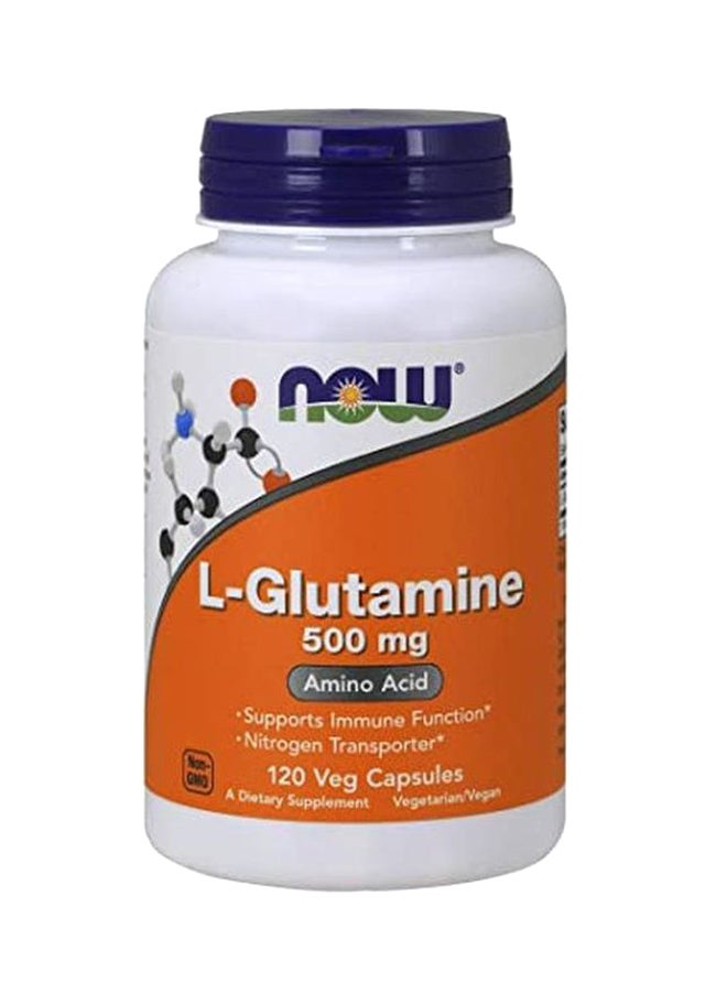 Now Foods 2-Piece L-Glutamine Exercise Recovery 500mg - 120 Veg Capsules - Image 2