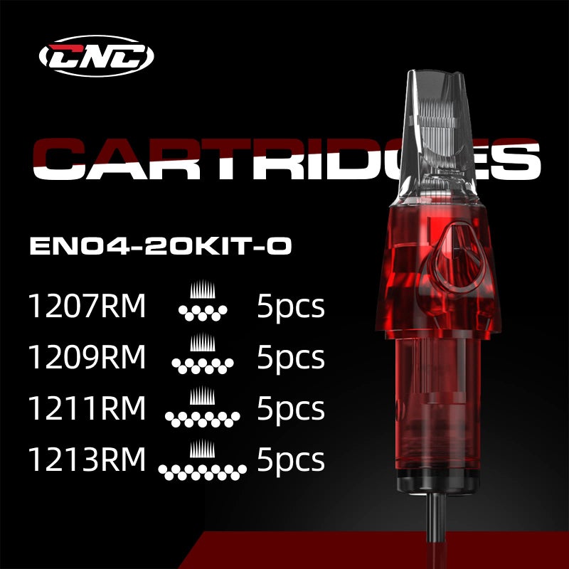 CNC إبر خراطيش الوشم 20 قطعة #12 ماجنوم دائري قياسي مختلط لإبر الوشم 7RM 9RM 11RM 13RM EN04-20KIT-O - Image 3