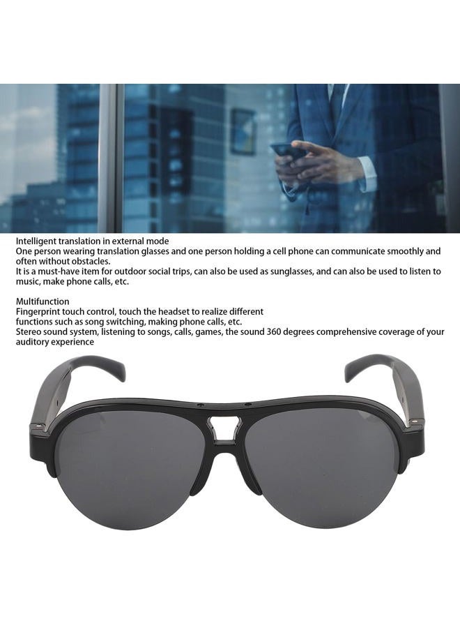 Denash Smart Glasses Translator with 137 Languages Translation, Translator Smart Glasses Built in Microphone and Speaker Open Ear Bluetooth Sunglasses for Music Calling - Image 3