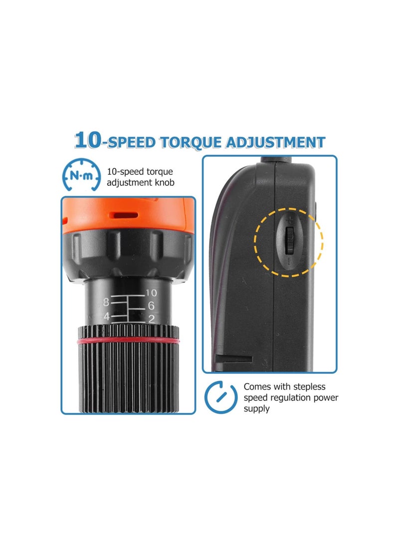 silvercnc - Electric Screwdriver Set Automatic Screw Driver Drill Tool Torque Adjustable Stepless Speed Regulation (5mm) - Image 1