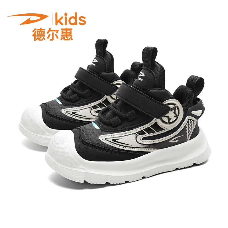 Delhui Genuine Children'S Shoes, Sports Shoes, Spring And Knob Children'S Dad Shoes, Medium And Large Children'S Leather Breathable Children'S Shoes - Image 1