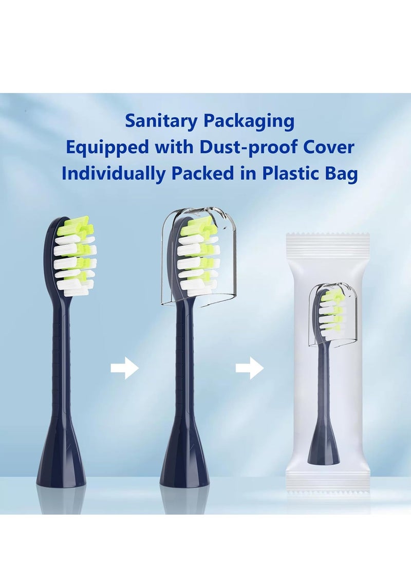 Compatible with Philips One Series Sonicare Electric Toothbrush Replacement Brush Heads,for Philips One HY1100 HY1200 ONE Series Electric Toothbrush,5 Pack (Midnight Navy Blue, Medium) - Image 4