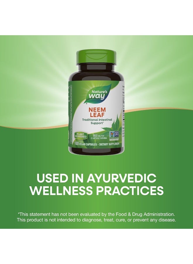 Nature's Way Neem Leaf, 950mg - 100 Vegan Capsules Packaging May Vary - Image 4