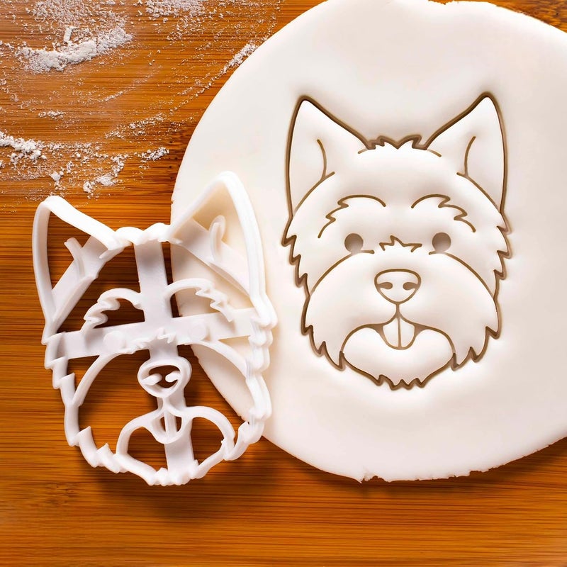 EROTNGO West Highland White Terrier Cookie Cutter Create Adorable Dog Face Treats for WestieThemed Parties Pack of 2 - Image 1