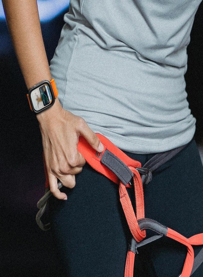 elkson Compatible with Apple Watch 46mm Bumper Case, Quattro Series Rugged Case for Apple Watch and iWatch Series 10 X, Military Grade Durable Protective Cover, Flexible Shock Proof, Grey - Image 4