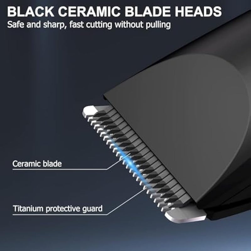 Electric Groin Hair Trimmer - Ball Trimmer for Men - Nose Hair Trimmer, Replaceable Ceramic Blade Heads, USB Recharge Dock & Nosetrimmer Head, Waterproof Male Hygiene Razor - Image 3