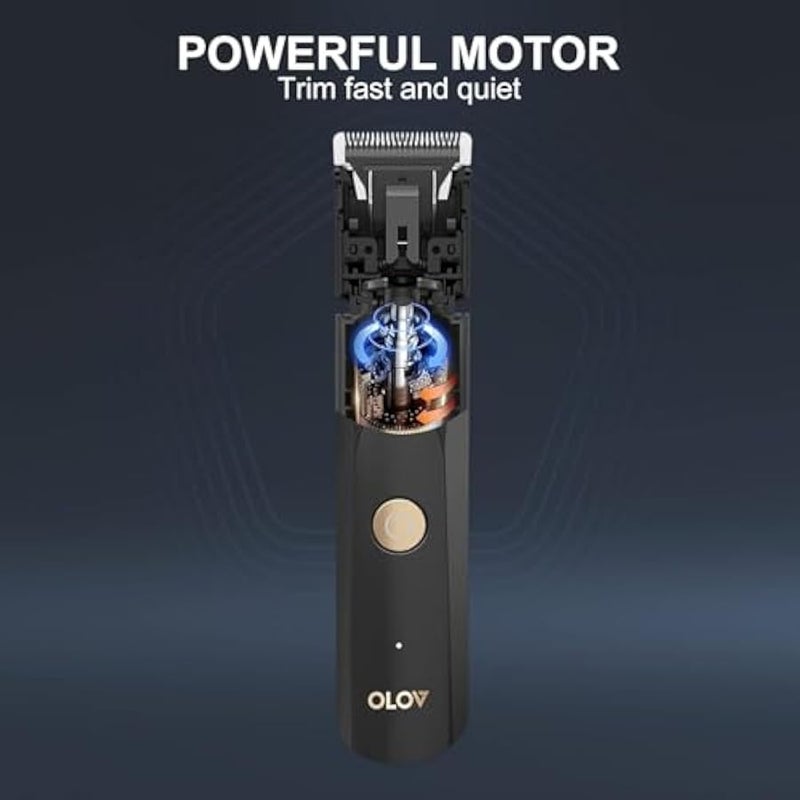 Electric Groin Hair Trimmer - Ball Trimmer for Men - Nose Hair Trimmer, Replaceable Ceramic Blade Heads, USB Recharge Dock & Nosetrimmer Head, Waterproof Male Hygiene Razor - Image 4