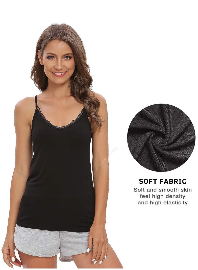 ميسري 2 توب حماله رفيعه  دانتيل قطن استريتش - Image 5