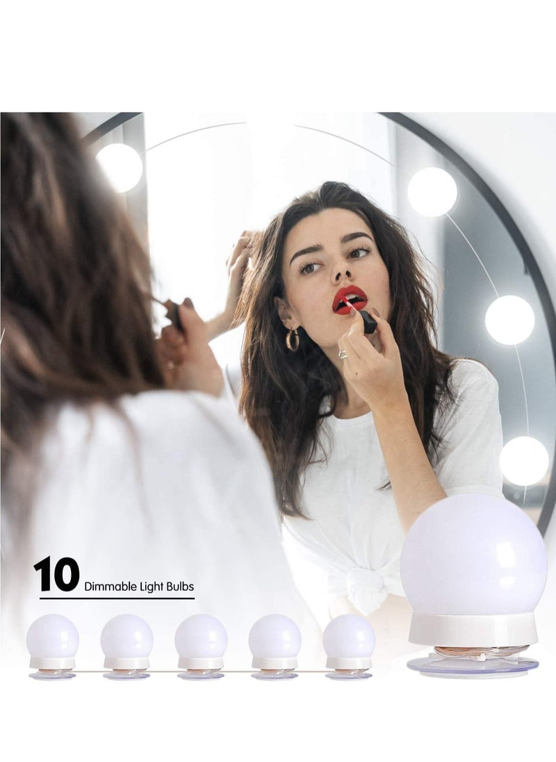 ELTRAZONE LED Vanity Mirror Lights Hollywood Style Makeup Mirror Bulbs 10 LED Bulbs Kit with Touch Dimmer Lighting Fixture Strip and Power Supply Adapter for Makeup Dressing Table  - Image 3