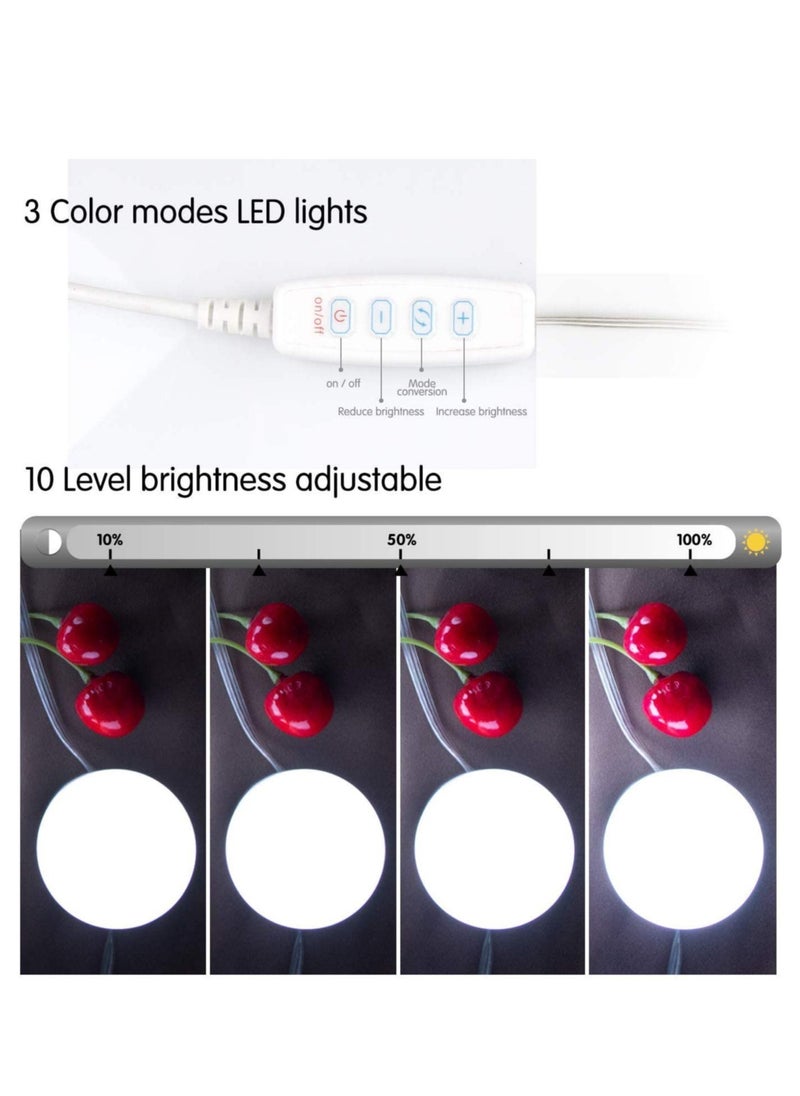 ELTRAZONE LED Vanity Mirror Lights Hollywood Style Makeup Mirror Bulbs 10 LED Bulbs Kit with Touch Dimmer Lighting Fixture Strip and Power Supply Adapter for Makeup Dressing Table  - Image 4