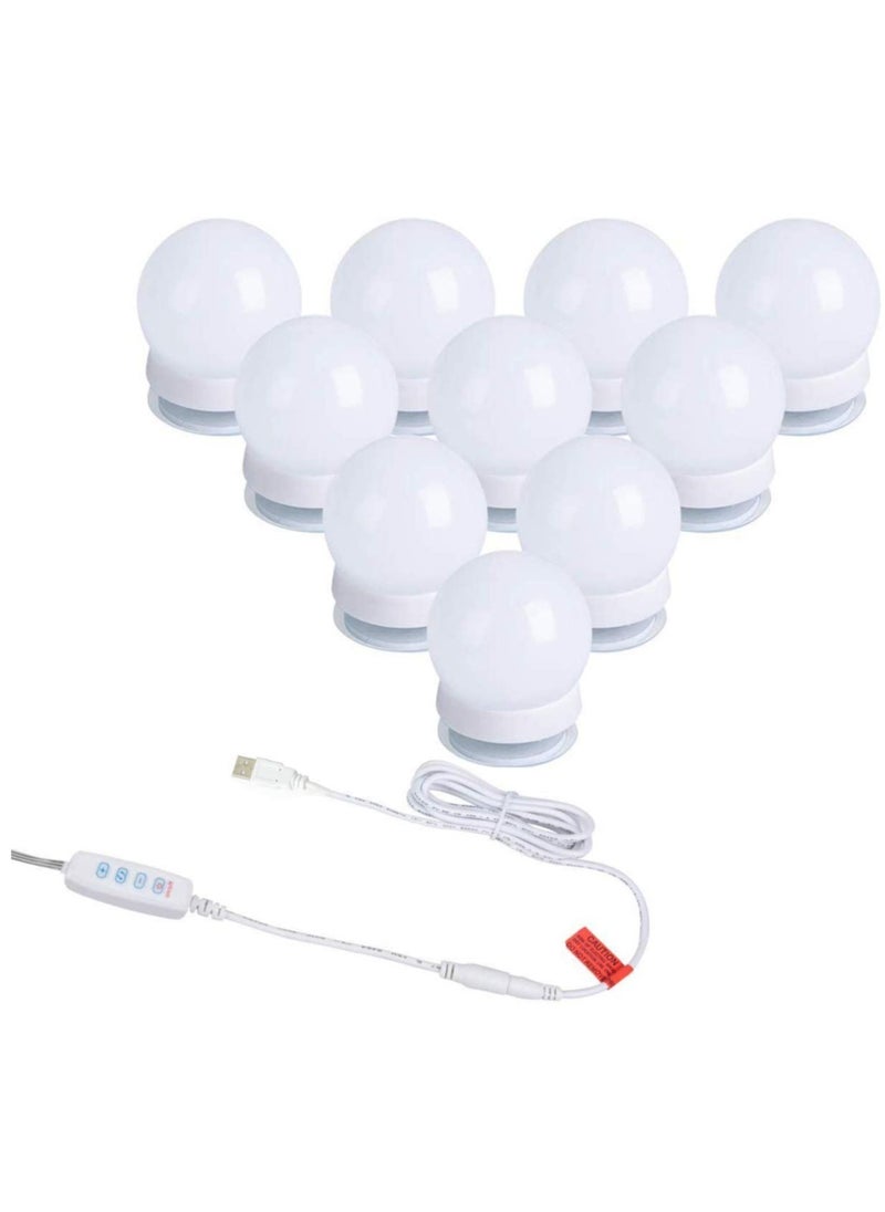 ELTRAZONE LED Vanity Mirror Lights Hollywood Style Makeup Mirror Bulbs 10 LED Bulbs Kit with Touch Dimmer Lighting Fixture Strip and Power Supply Adapter for Makeup Dressing Table  - Image 1