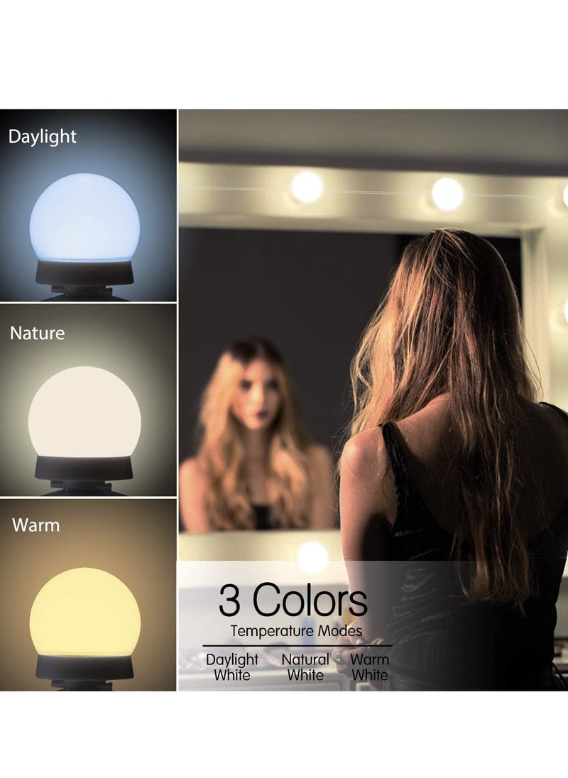 ELTRAZONE LED Vanity Mirror Lights Hollywood Style Makeup Mirror Bulbs 10 LED Bulbs Kit with Touch Dimmer Lighting Fixture Strip and Power Supply Adapter for Makeup Dressing Table  - Image 2