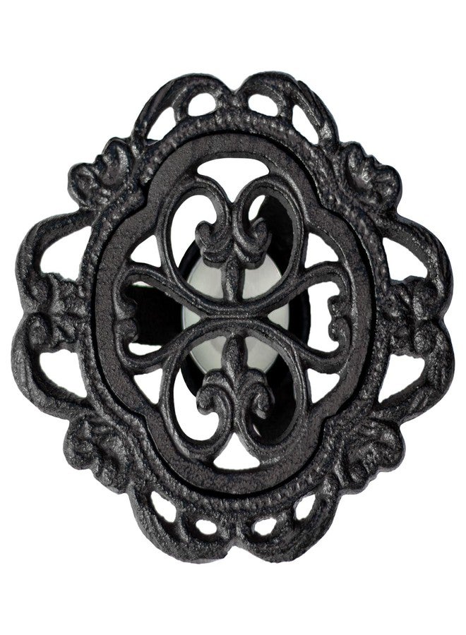 VSPDVO 6.1 Inches Cast Iron Teapot Warmer Dish Cups Trivet,Flower-Shaped Design with Tealight Holder - Heavy Duty & Decorative Candle Holder Stands for Heat Food Coffee Milk or Tea - Image 1