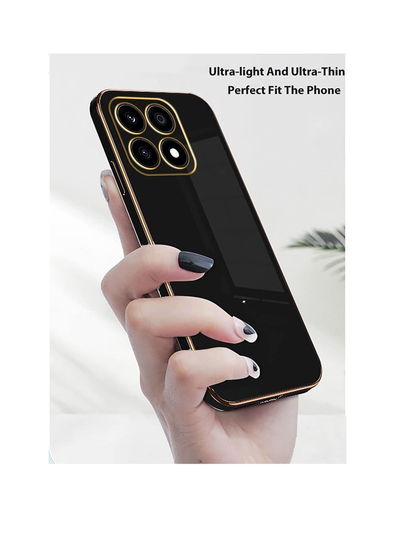 مجد x8a 4G أسود الهاتف الخليوي قذيفة ، ديلوكس مطلي الغطاء الخلفي لينة ، محدب حماية كاميرا كاملة - Image 3