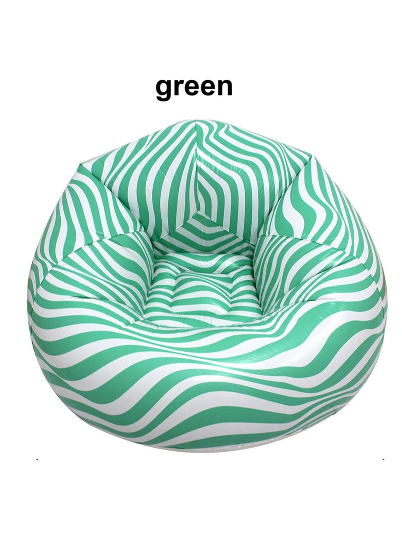 Generic Inflatable sofa, portable inflatable lounge chair, lazy sofa, outdoor sofa, striped pattern, pvc, 110*85cm  - Image 3