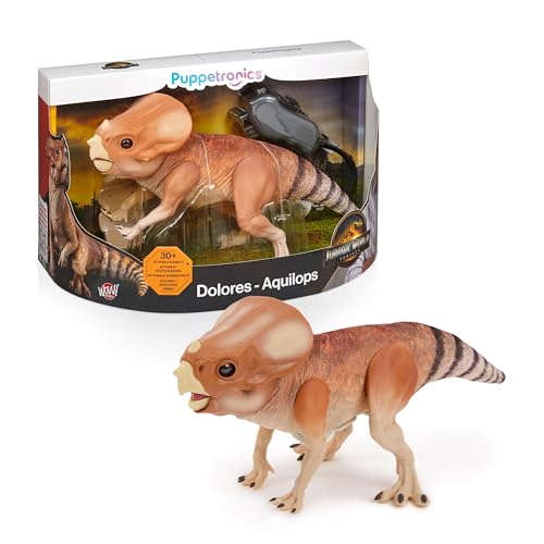 WOW! STUFF Wow Stuff Jurassic World Dolores Deluxe Puppetronic by RealFX  Interactive Baby Aquilops 30 Actions  Sounds Realistic 15 Dinosaur Toy Ages 8 - Image 1