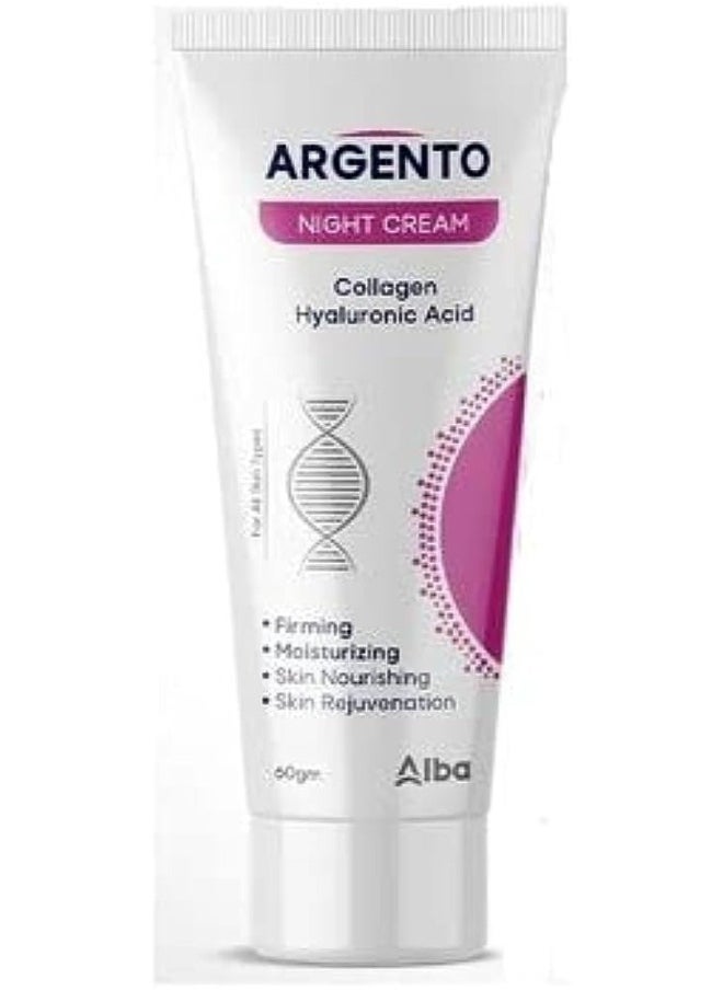 ARGENTO night cream collagen & hyaluronic acid 60g 