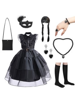 Wednesday Addams Dress Girls Costume Cosplay