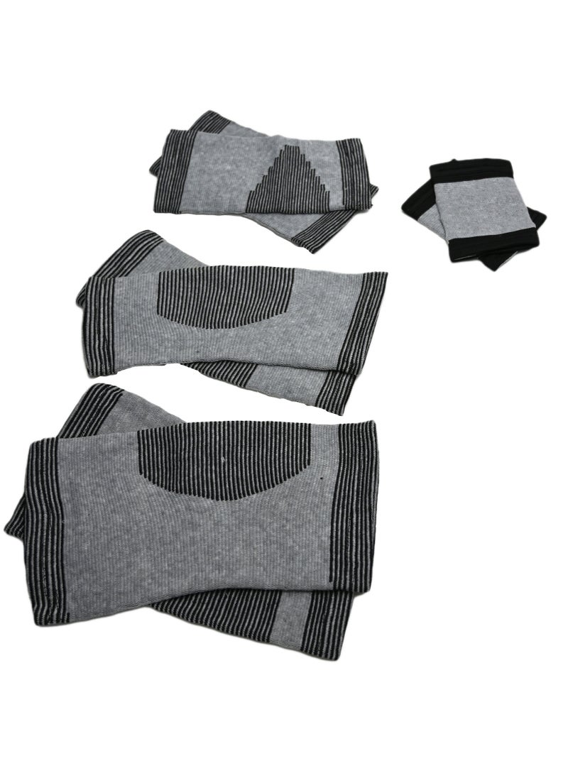Generic - 8 Piece Bamboo Charcoal Protective Gear Set, Arm Guard, Wrist Guard, Knee Pads, Ankle Guard, Gear Set For Exercise, Gym, Sports Elbow Support Riding Gear Knee And Hands Pads - Image 1