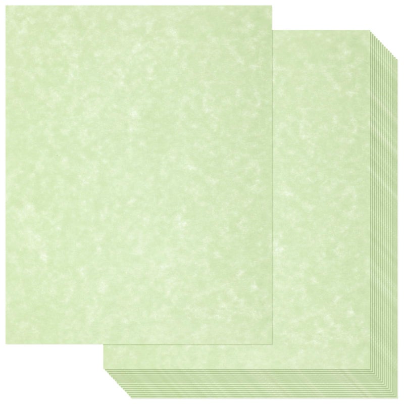 Epakh 200 Sheets Old Age Parchment Paper 8.5 x 11 Inch Standard Letter Vintage Colored Old Parchment Semblance Double Side Printing Paper (Green) - Image 1