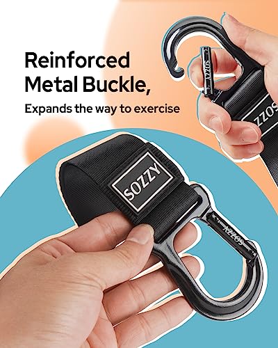 Sozzy 3-in-1 Door Anchor for Resistance Bands, SOZZY Heavy Duty Door Anchor with Safety Tag, Widened Thickened Webbing, Secure Stitching Great for Exercise Bands, Therapy Bands, Suspension Training - Image 4