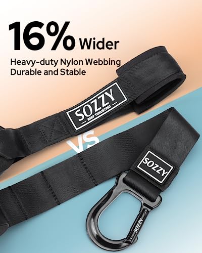 Sozzy 3-in-1 Door Anchor for Resistance Bands, SOZZY Heavy Duty Door Anchor with Safety Tag, Widened Thickened Webbing, Secure Stitching Great for Exercise Bands, Therapy Bands, Suspension Training - Image 3