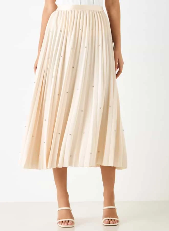 Iconic Embellished Pleated Skirt