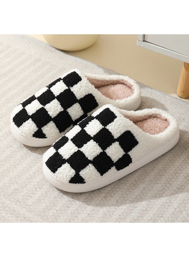 إسكدنيا الصفحة الرئيسية حذاء للنساء الرجال, الشتاء حذاء بلش مع رغوة الذاكرة, فلوفي لينة دافئة انزلاق على حذاء المنزل, مضادة للانزلاق مريحة حذاء أزواج بلش دافئة للحذاء الداخلي في الهواء الطلق - Image 1