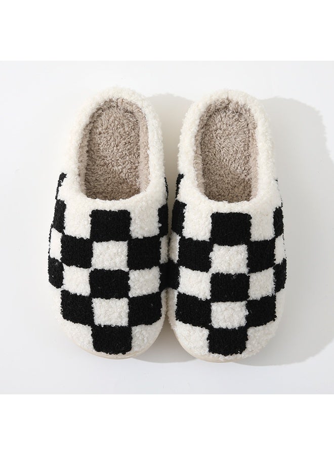 إسكدنيا الصفحة الرئيسية حذاء للنساء الرجال, الشتاء حذاء بلش مع رغوة الذاكرة, فلوفي لينة دافئة انزلاق على حذاء المنزل, مضادة للانزلاق مريحة حذاء أزواج بلش دافئة للحذاء الداخلي في الهواء الطلق - Image 2