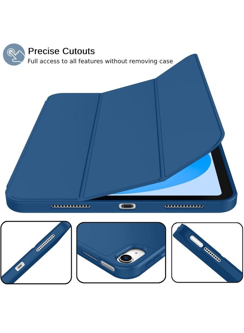 ELTRAZONE New iPad 10.9 Inch Case 2022 (10th Gen) with Pencil Holder, Trifold Stand Smart Case, Soft TPU Back, Auto Wake/Sleep - Navy Blue - Image 3
