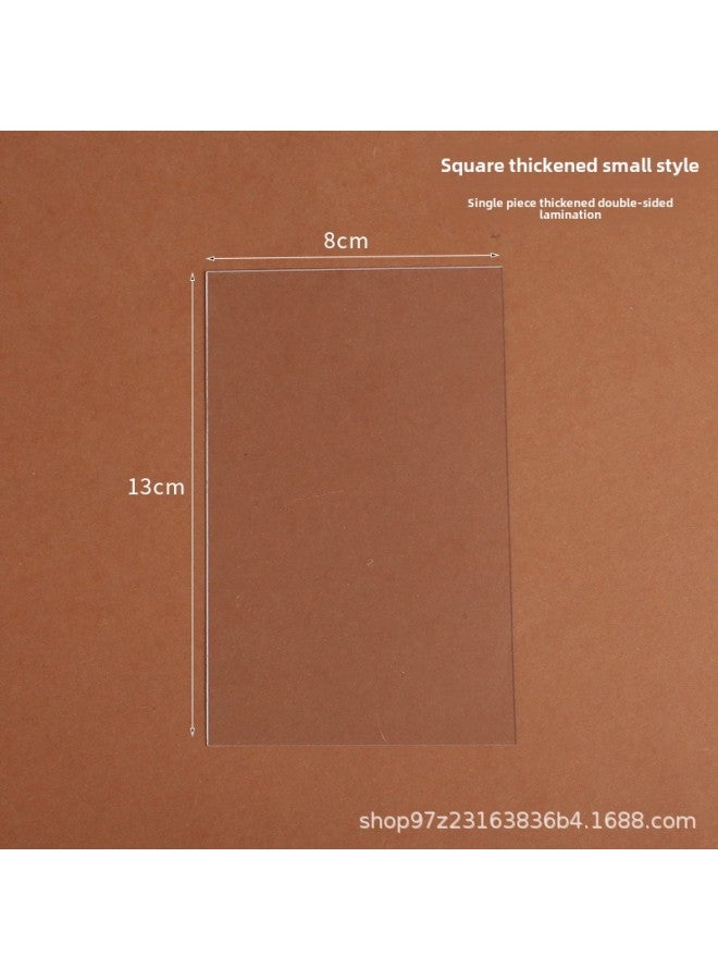 Plastic Scraper Half Round Soft Scraper Trapezoidal Triangle-Specifications:Standard-Color:Rectangular Transparent Scraper Small Size