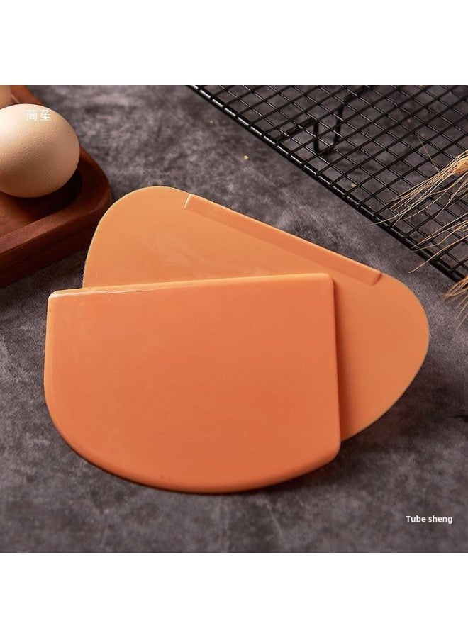 Plastic Scraper Half Round Soft Scraper Trapezoidal Triangle-Specifications:Standard-Color:Rectangular Transparent Scraper Small Size