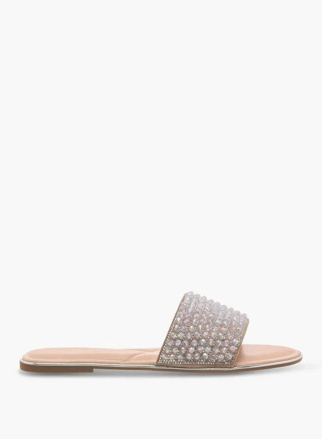 Celeste NUDE Women Slip-On Sandals for Women | Best Price UAE